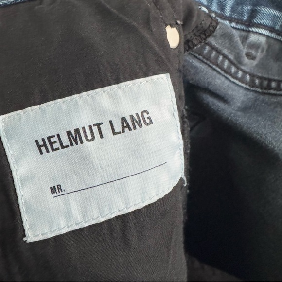 Helmut Lang Slim Straight Leg Jeans Dark Wash Indigo Denim Minimal Fall Winter - Picture 12 of 14